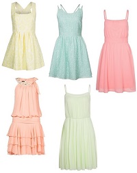 Kleider in zarten Pastellfarben versetzen die Sinne in Frühlingslaune!