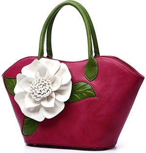 Damenhandtaschen mit Blumen Applikationen
