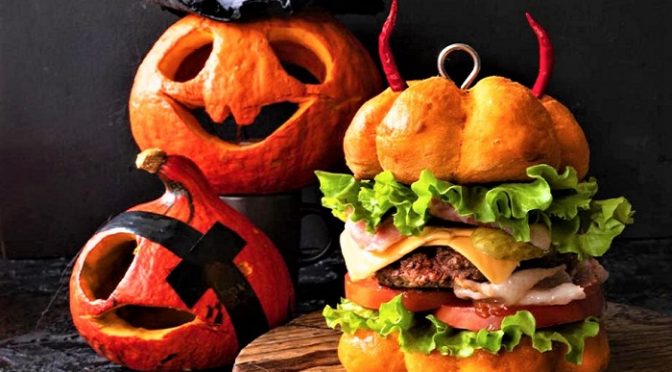 Veganer Halloween Burger